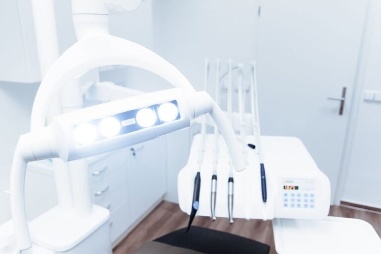 Bright modern dental clinic room with dental equipment